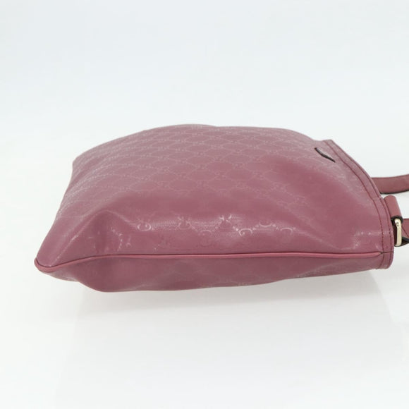GUCCI GG Implementation Shoulder Bag PVC Pink Gold 201446 Auth ka3984