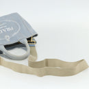 PRADA Canapa PM Hand Bag Canvas 2way Blue Gold Auth ka3985-9