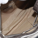 BURBERRY Shoulder Bag Leather Canvas Silver Auth ka3987A-16