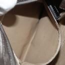 BURBERRY Shoulder Bag Leather Canvas Silver Auth ka3987A-20