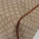 CELINE Macadam Canvas Hand Bag PVC Beige Gold Auth ka3988A-10