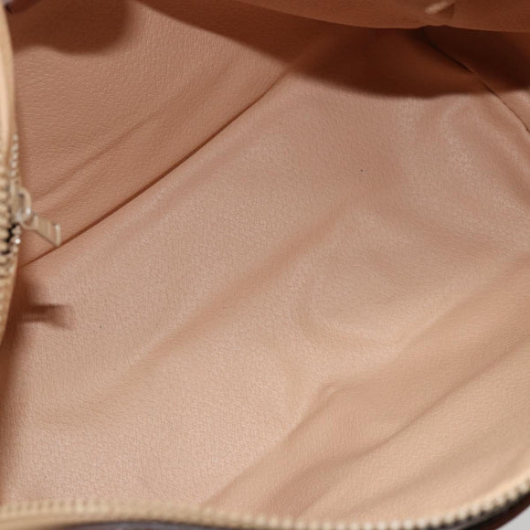 CELINE Macadam Canvas Hand Bag PVC Beige Gold Auth ka3988A