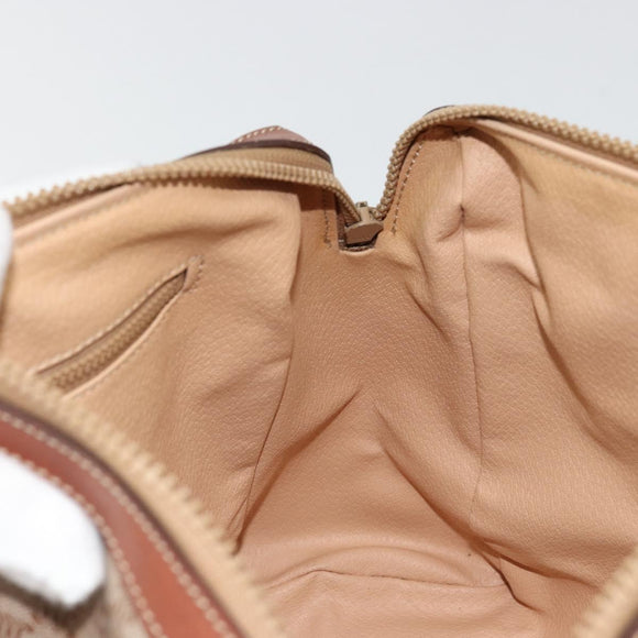 CELINE Macadam Canvas Hand Bag PVC Beige Gold Auth ka3988A