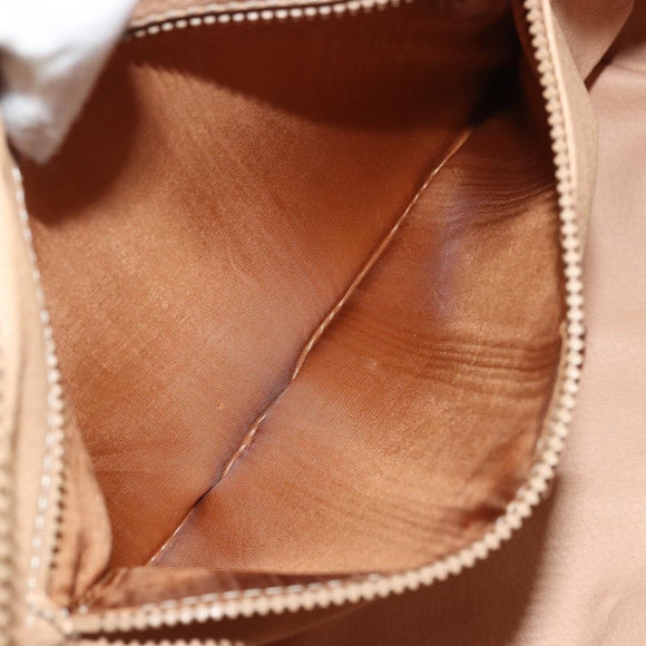 CELINE Macadam Canvas Hand Bag PVC Beige Gold Auth ka3988A