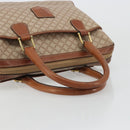 CELINE Macadam Canvas Hand Bag PVC Beige Gold Auth ka3988A-7