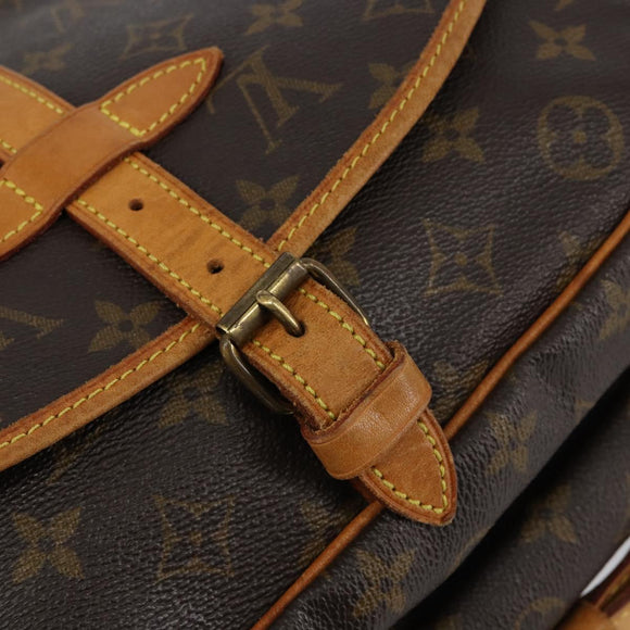 LOUIS VUITTON Monogram Saumur 30 Shoulder Bag M42256 LV Auth ka399