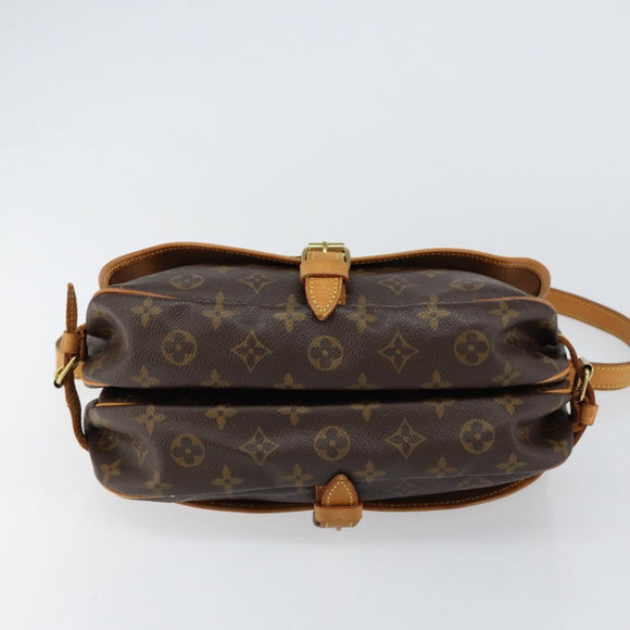 LOUIS VUITTON Monogram Saumur 30 Shoulder Bag M42256 LV Auth ka399