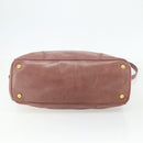 PRADA Hand Bag Leather 2way Pink Gold Auth ka3993A-5