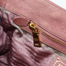 PRADA Hand Bag Leather 2way Pink Gold Auth ka3993A-23