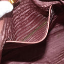 PRADA Hand Bag Leather 2way Pink Gold Auth ka3993A-25