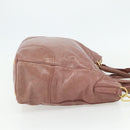 PRADA Hand Bag Leather 2way Pink Gold Auth ka3993A-4