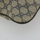 GUCCI GG Supreme Hand Bag PVC Navy Silver 131258 Auth ka3994A-14