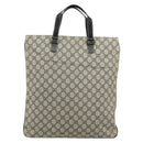 GUCCI GG Supreme Hand Bag PVC Navy Silver 131258 Auth ka3994A-2