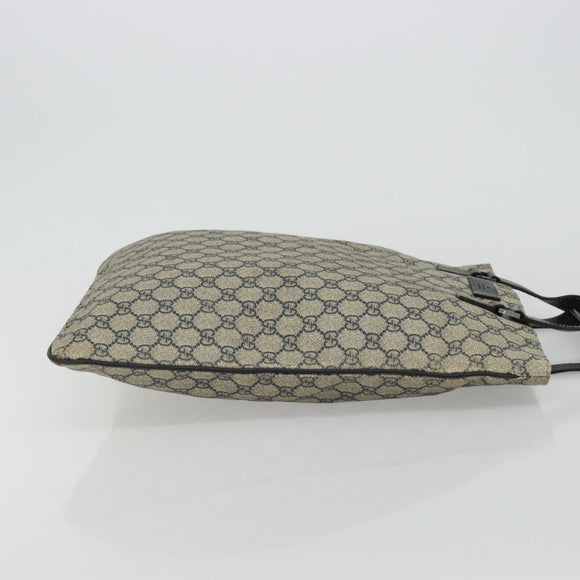 GUCCI GG Supreme Hand Bag PVC Navy Silver 131258 Auth ka3994A
