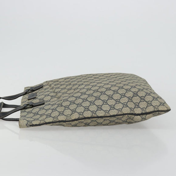 GUCCI GG Supreme Hand Bag PVC Navy Silver 131258 Auth ka3994A