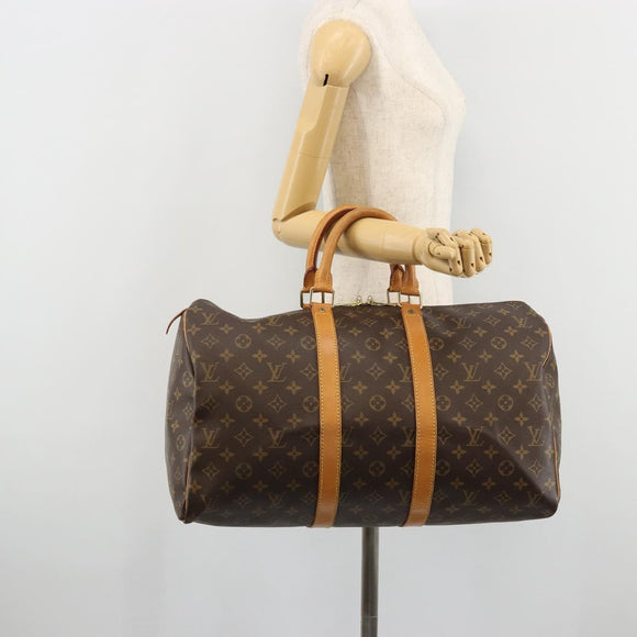 LOUIS VUITTON Monogram Keepall 45 Boston Bag M41428 LV Auth ka3995