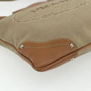 PRADA Shoulder Bag Canvas Beige Silver Auth ka3997-11