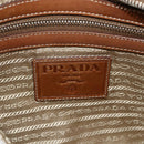 PRADA Shoulder Bag Canvas Beige Silver Auth ka3997-16