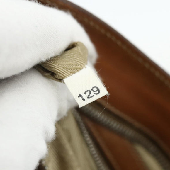 PRADA Shoulder Bag Canvas Beige Silver Auth ka3997