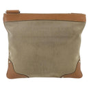 PRADA Shoulder Bag Canvas Beige Silver Auth ka3997-3