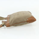 PRADA Shoulder Bag Canvas Beige Silver Auth ka3997-4