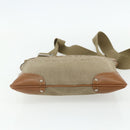 PRADA Shoulder Bag Canvas Beige Silver Auth ka3997-9
