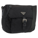 PRADA Shoulder Bag Nylon Black Silver Auth ka3998-1
