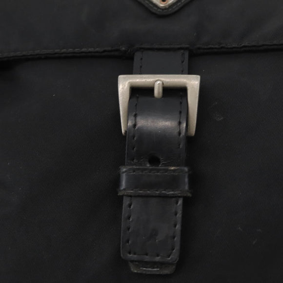 PRADA Shoulder Bag Nylon Black Silver Auth ka3998