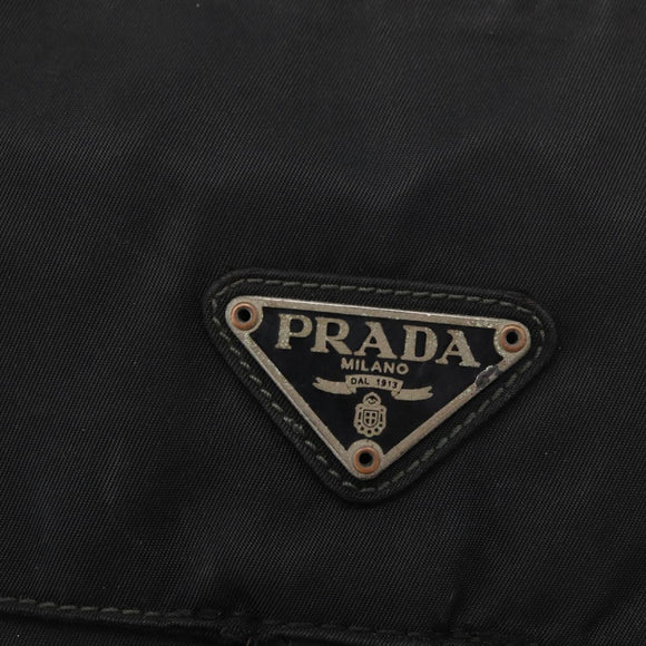 PRADA Shoulder Bag Nylon Black Silver Auth ka3998