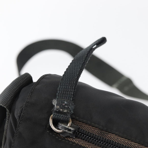 PRADA Shoulder Bag Nylon Black Silver Auth ka3998