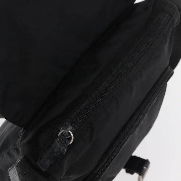 PRADA Shoulder Bag Nylon Black Silver Auth ka3998