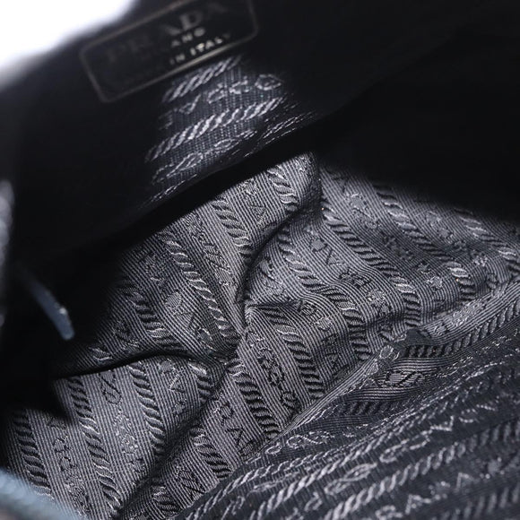 PRADA Shoulder Bag Nylon Black Silver Auth ka3998