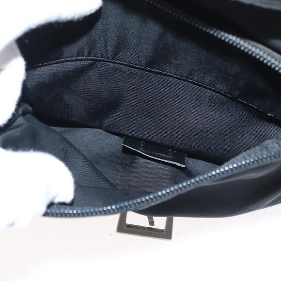 PRADA Shoulder Bag Nylon Black Silver Auth ka3998