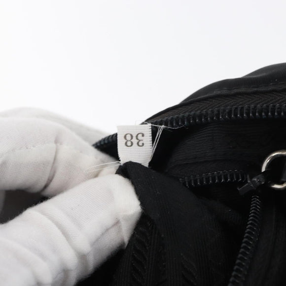 PRADA Shoulder Bag Nylon Black Silver Auth ka3998