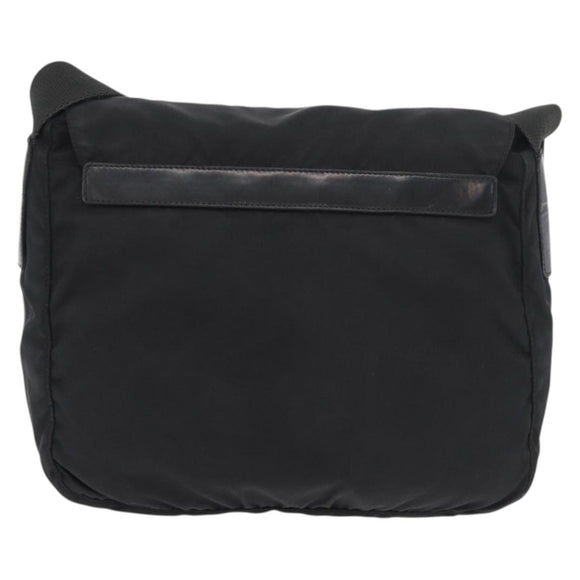 PRADA Shoulder Bag Nylon Black Silver Auth ka3998