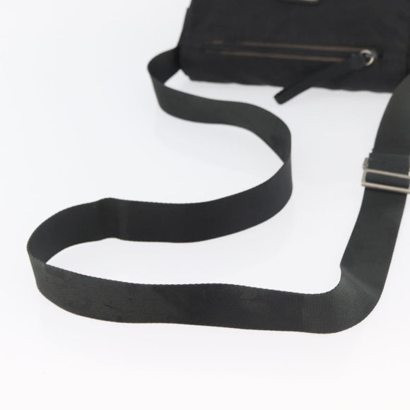 PRADA Shoulder Bag Nylon Black Silver Auth ka3998