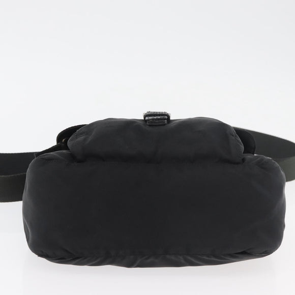 PRADA Shoulder Bag Nylon Black Silver Auth ka3998