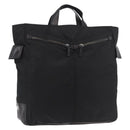 PRADA Hand Bag Nylon Black Silver Auth ka3999-1