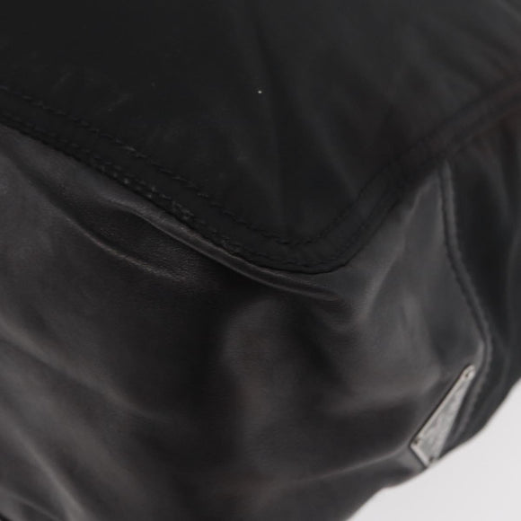 PRADA Hand Bag Nylon Black Silver Auth ka3999