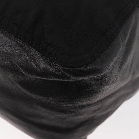 PRADA Hand Bag Nylon Black Silver Auth ka3999