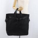 PRADA Hand Bag Nylon Black Silver Auth ka3999-21
