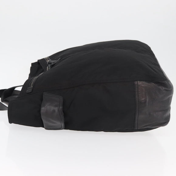 PRADA Hand Bag Nylon Black Silver Auth ka3999