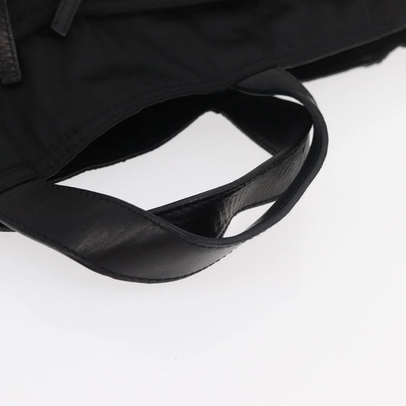 PRADA Hand Bag Nylon Black Silver Auth ka3999
