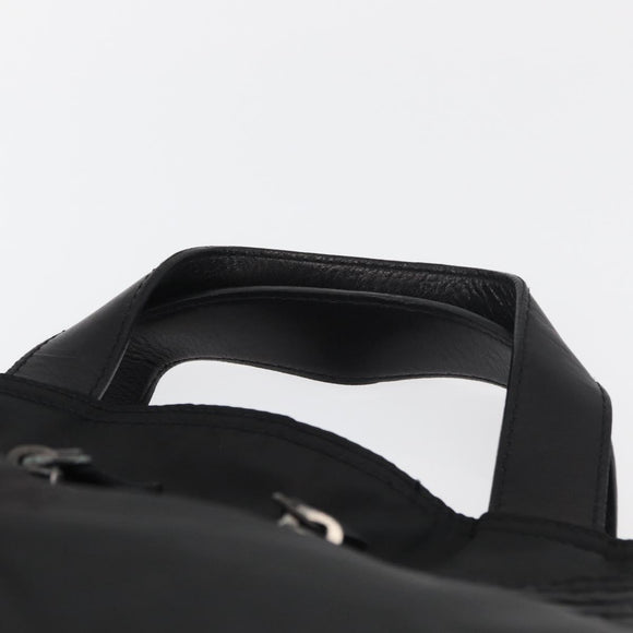 PRADA Hand Bag Nylon Black Silver Auth ka3999