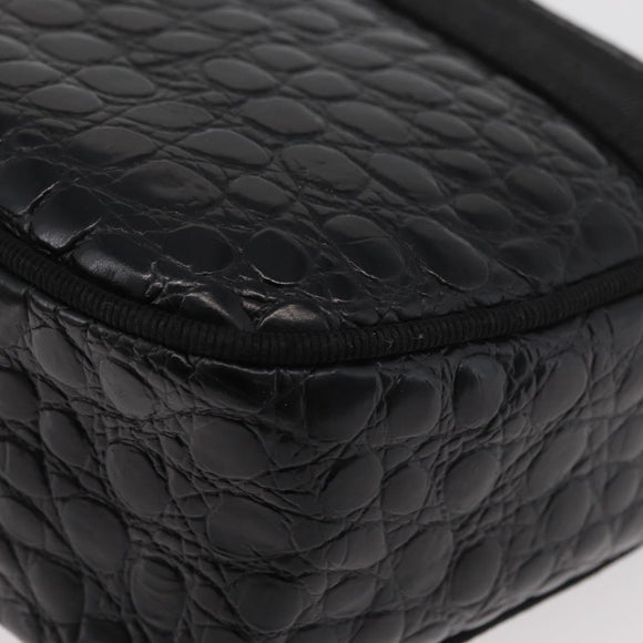 Salvatore Ferragamo Vala Shoulder Bag Leather Black Gold Auth ka4001