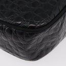 Salvatore Ferragamo Vala Shoulder Bag Leather Black Gold Auth ka4001-12
