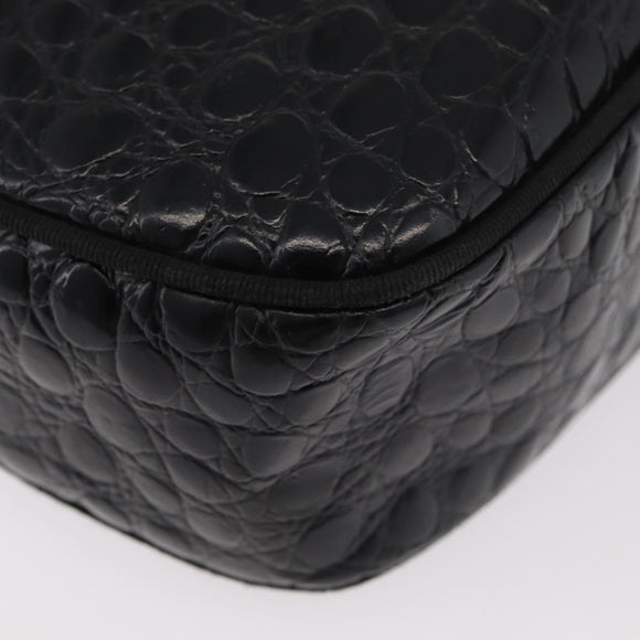 Salvatore Ferragamo Vala Shoulder Bag Leather Black Gold Auth ka4001