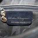Salvatore Ferragamo Vala Shoulder Bag Leather Black Gold Auth ka4001-16