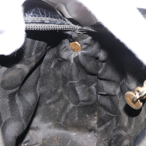 Salvatore Ferragamo Vala Shoulder Bag Leather Black Gold Auth ka4001