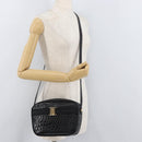 Salvatore Ferragamo Vala Shoulder Bag Leather Black Gold Auth ka4001-22